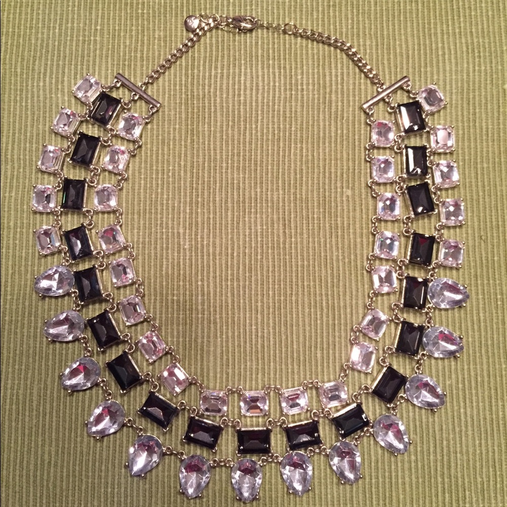 Loft 21” multi tiered jewel necklace.